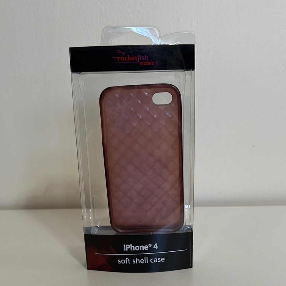 Rocketfish Pink Textured Phone Case for iPhone 4